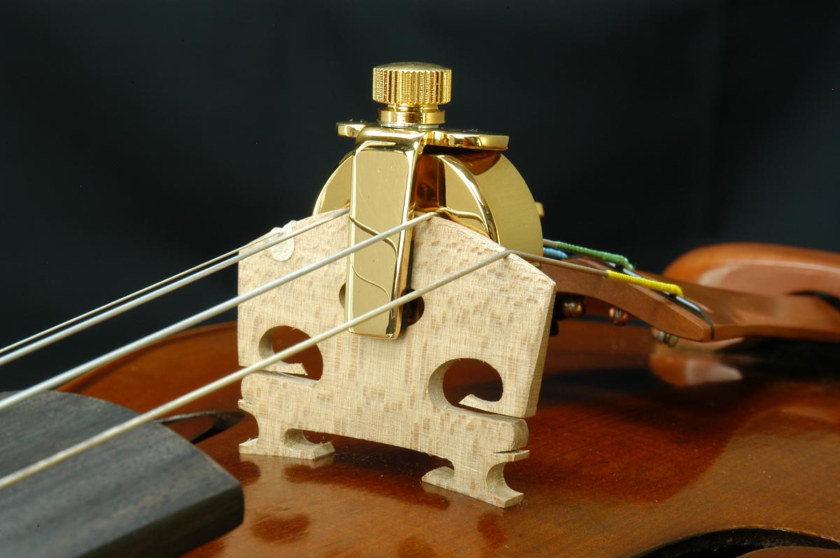 海外最新 バイオリン用消音器 練習用ミュート 金属製